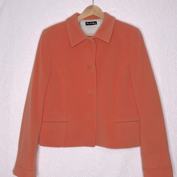 VTG Ann Freedburg Wool/Cashmere Blend Taylor Blazer/Jacket Jackie Fit Size 10 - Picture 1 of 7